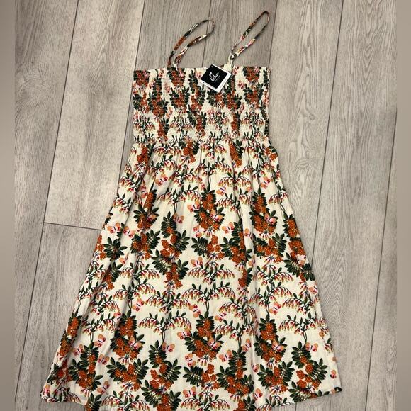 Echo Design Smocked Ruffle Dress NWT - Picture 1 of 4